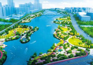浙江绍兴首个运动主题滨河公园开建 投资9亿元