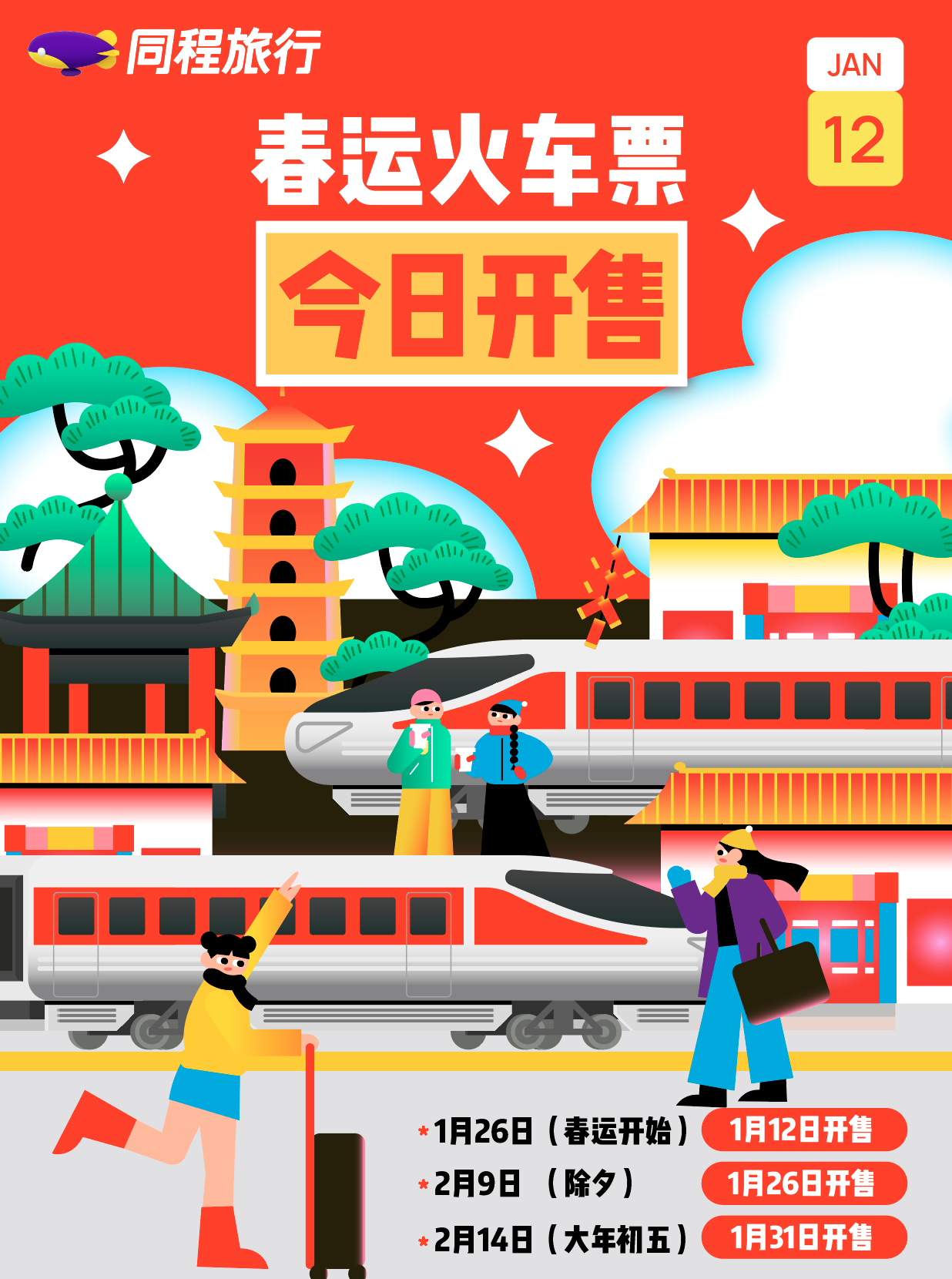 同程旅行春运大数据：春运首日火车票开售 广州到重庆车票最抢手